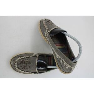Sanuk Women's Espathrill Grey Canvas Flats Espadrille Size 9